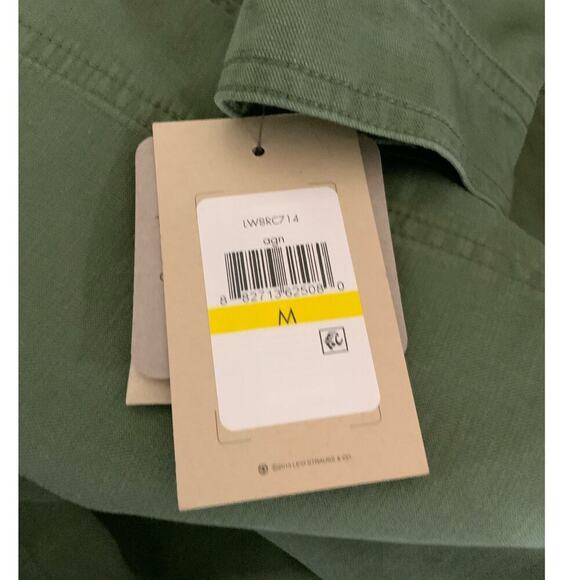 Levis Military Utility Jacket Womens M Button Front Long Sleeve Field Coat Style - Picture 9 of 14